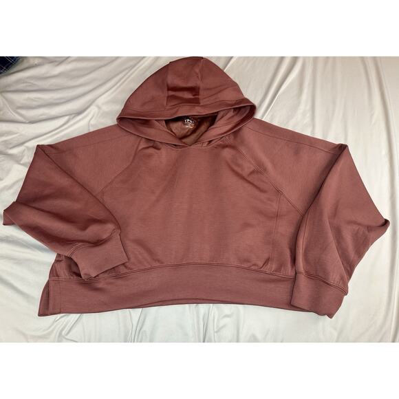 Abercrombie & Fitch Tops - Abercrombie & Fitch YPB Neoknit Wedge Popover Cropped Hoodie In Rust Red Size XL